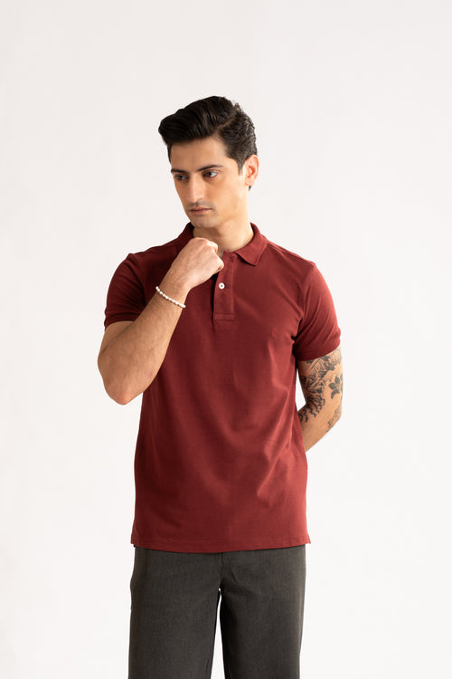 Mercerised - cotton polo shirt