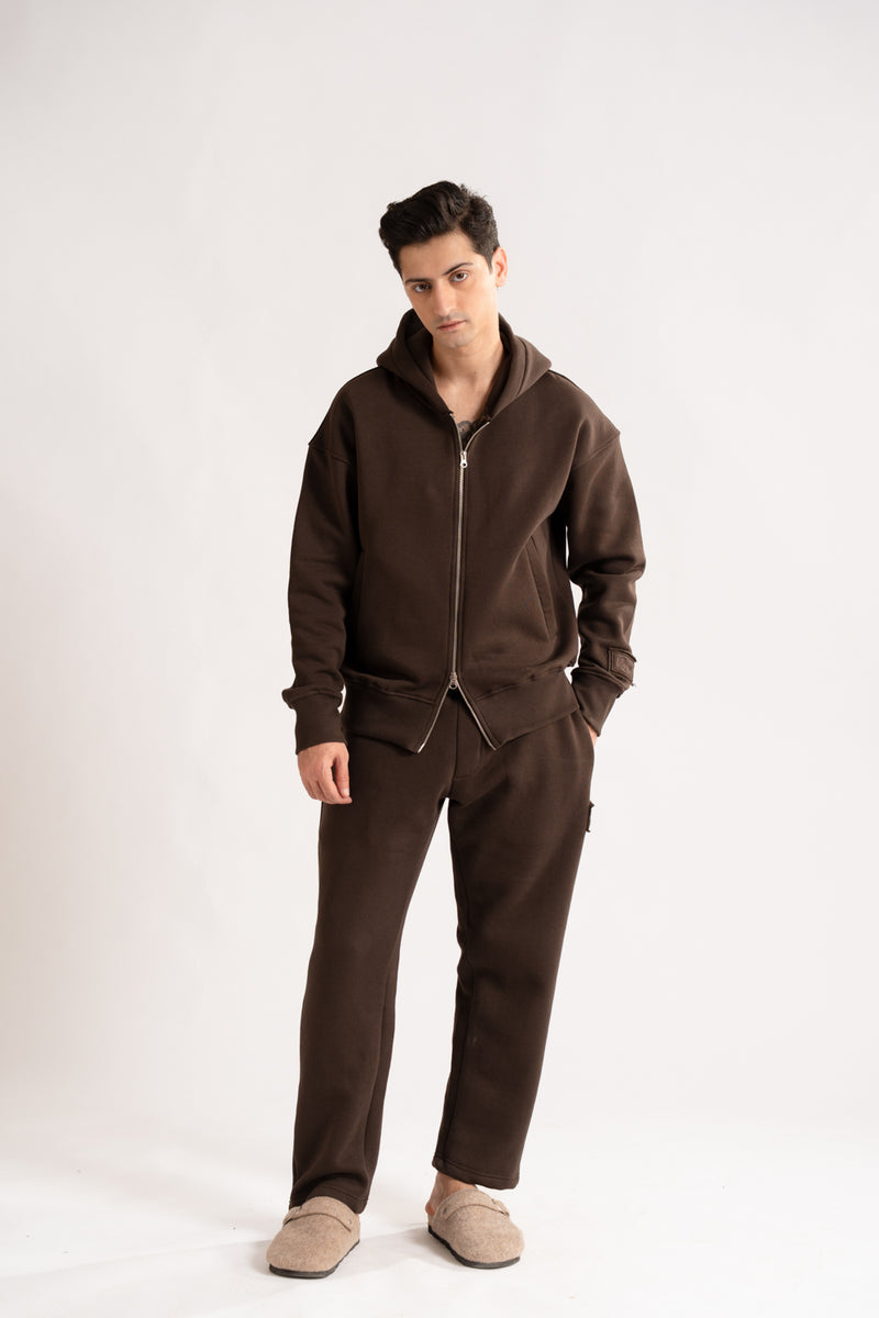 Relax - fit zip-up hoodie set