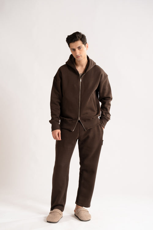 Relax - fit zip-up hoodie set