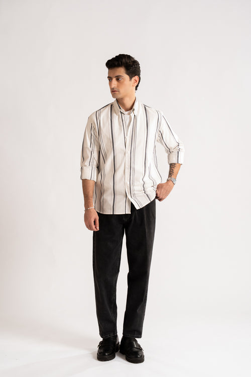 Classic - fit striped shirt