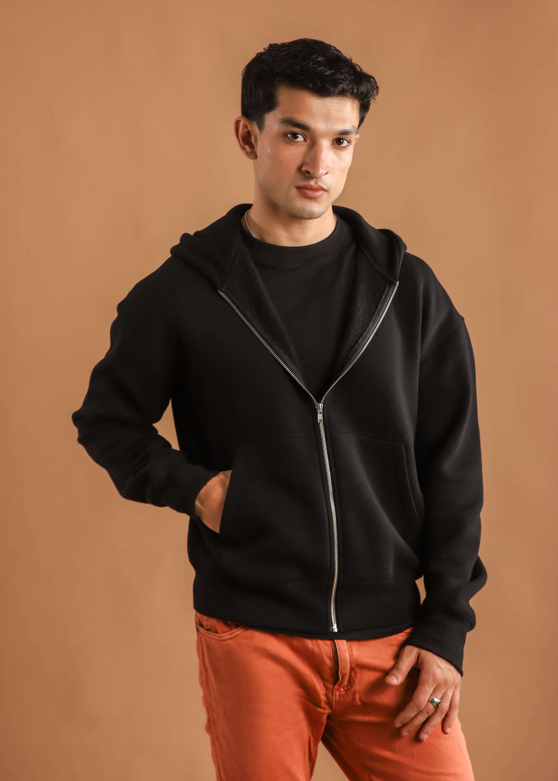 BOXY FIT ZIP-UP HOODIE