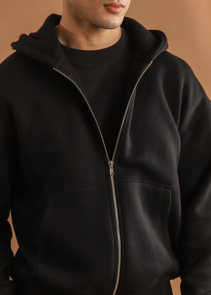 BOXY FIT ZIP-UP HOODIE