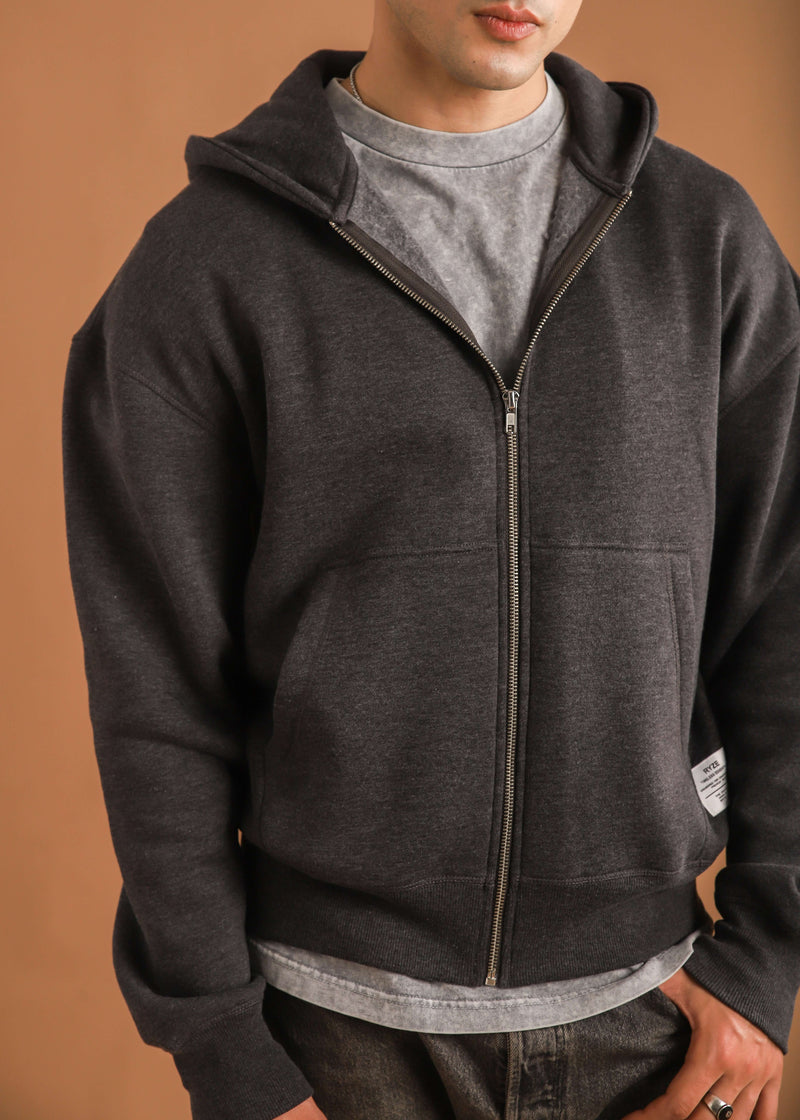 BOXY FIT ZIP-UP HOODIE