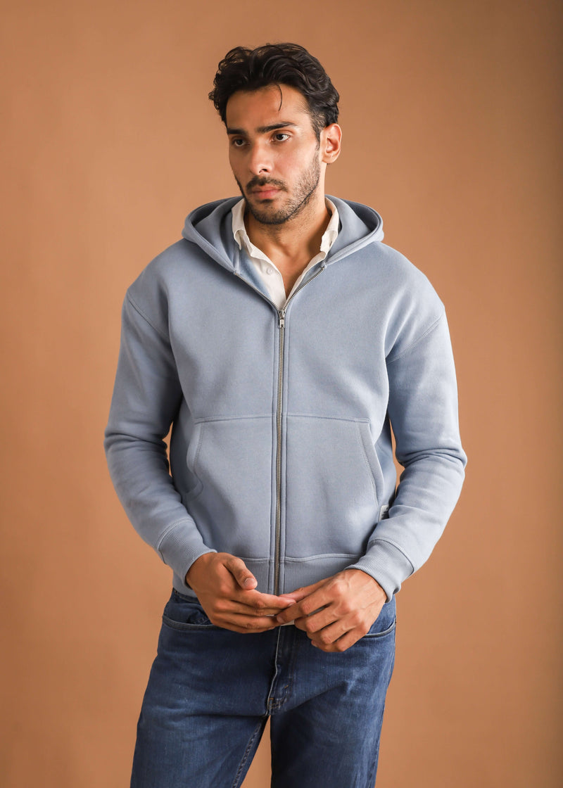 BOXY FIT ZIP-UP HOODIE