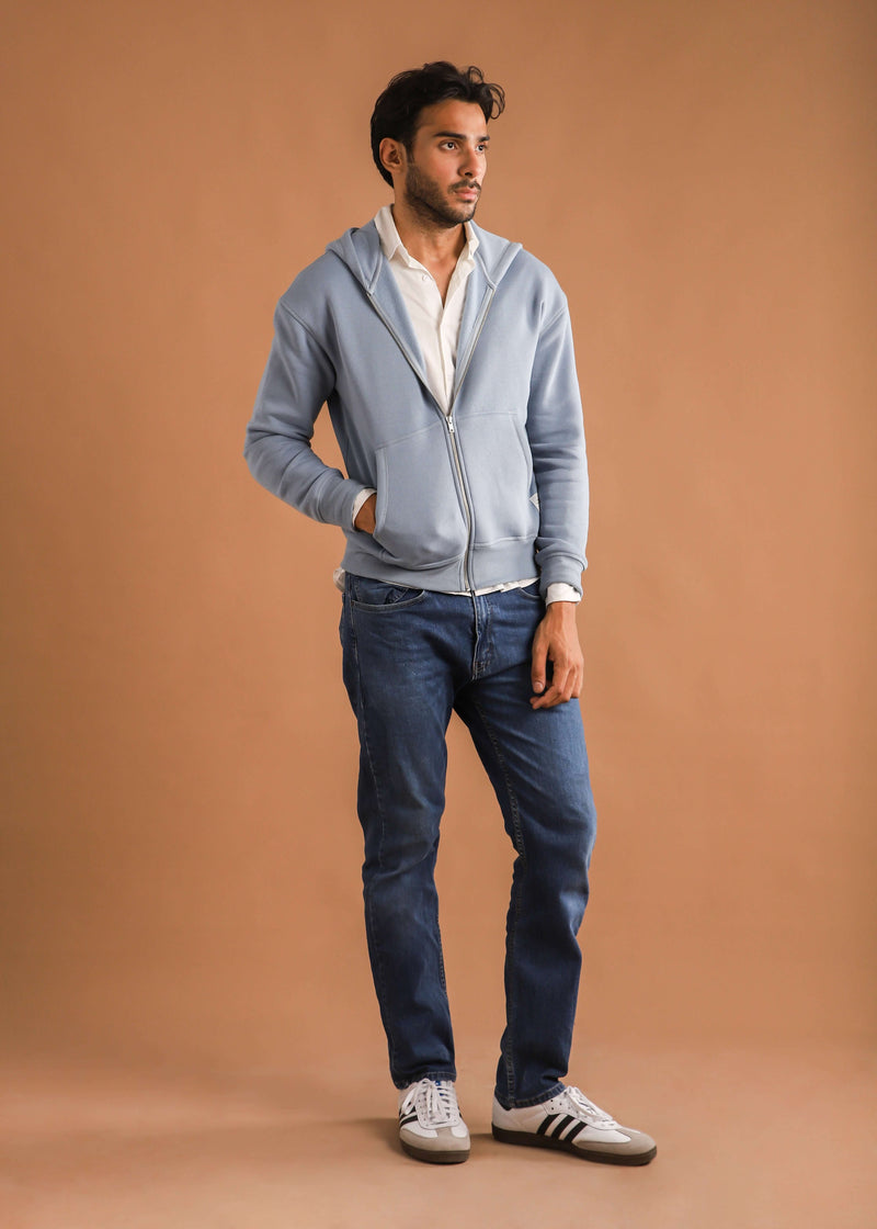 BOXY FIT ZIP-UP HOODIE