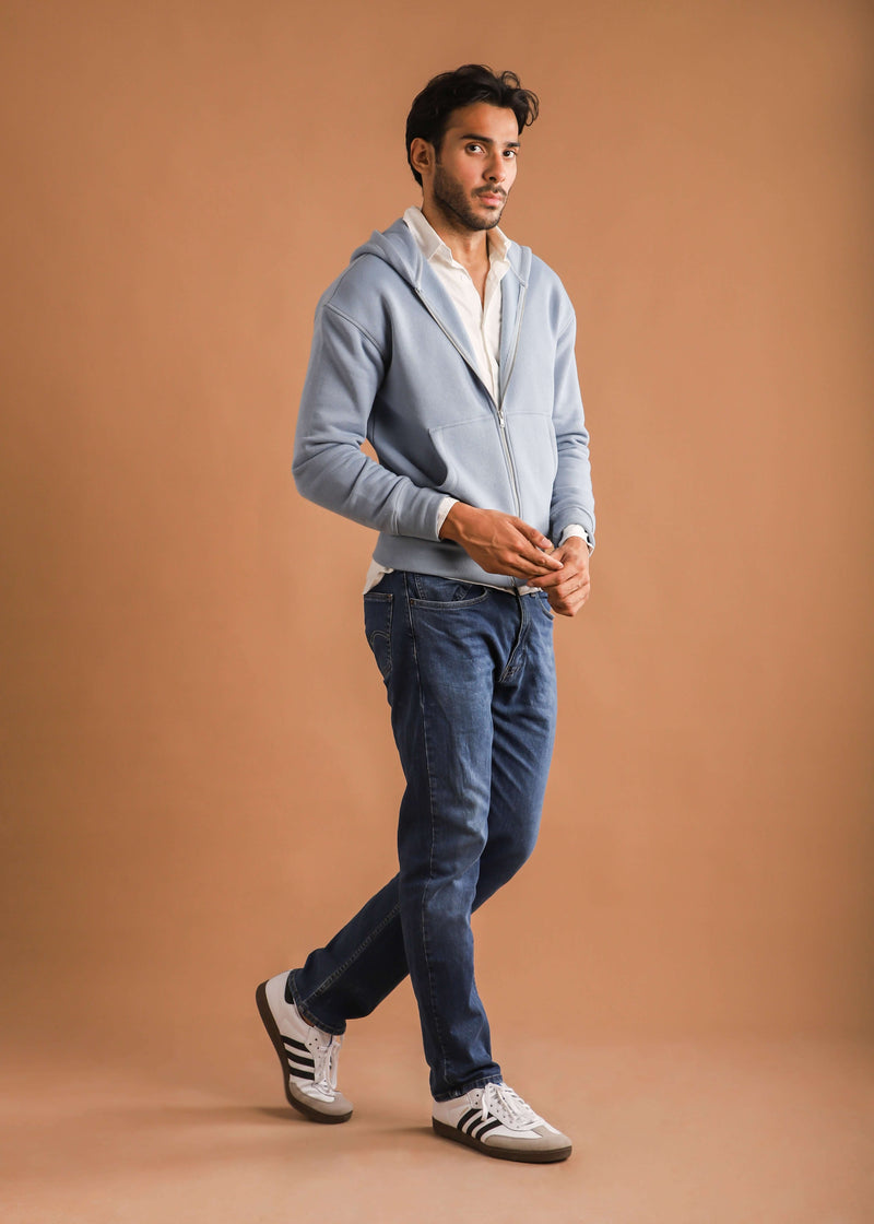 BOXY FIT ZIP-UP HOODIE