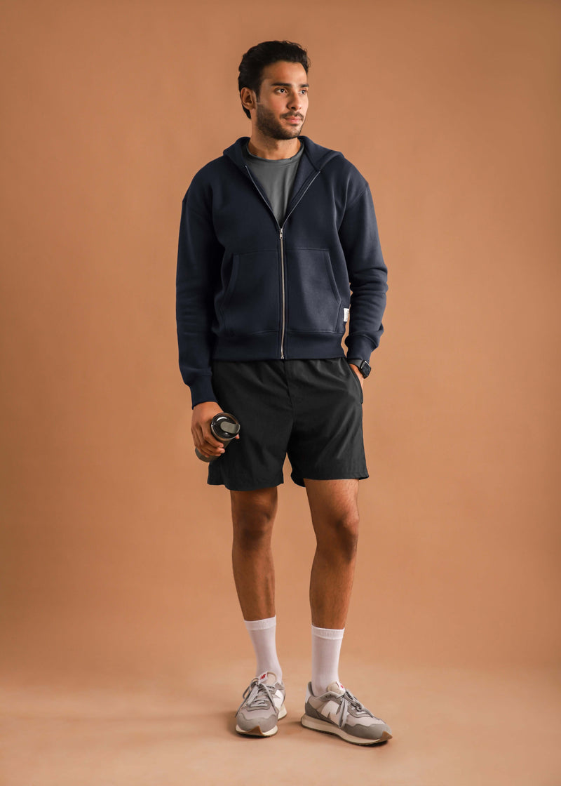 BOXY FIT ZIP-UP HOODIE