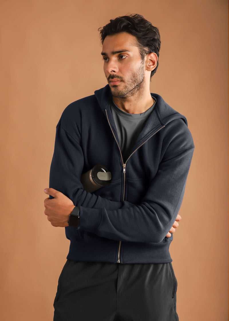 BOXY FIT ZIP-UP HOODIE